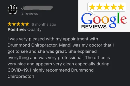 testimonial as being the best chiropractor