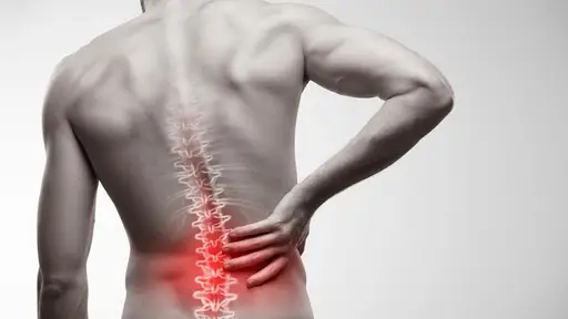 Man with lower back pain
