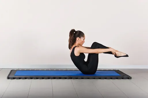 Image of woman doing yoga. 