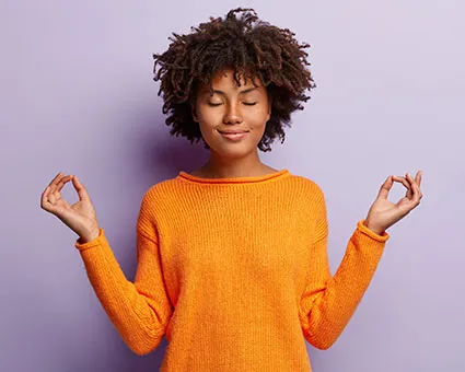 woman meditating