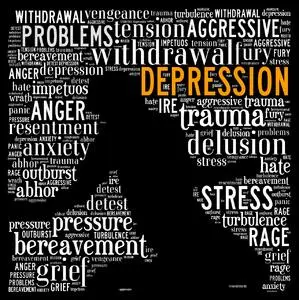 Clip art of depression text