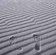 Footprints in sand