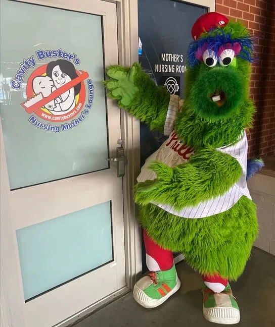 Philly Phanatic and Nursing Mothers Lounge