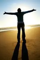 Person with arms extended