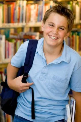 Boy with Braces at the Orthodontist in Humble, Houston, Cleveland and Spring