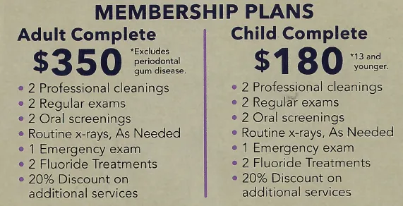 Adult Membership Plan and Child Membership Plan