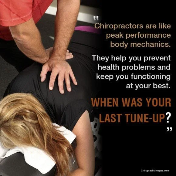 Chiropractor are like peak performance body mechanics.