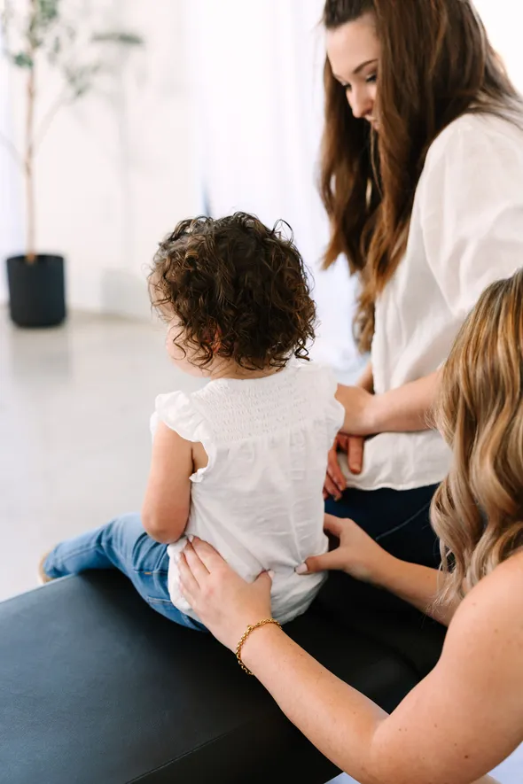 Child getting adjusted