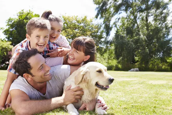 family and dog