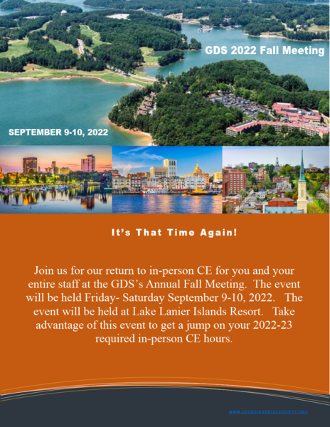 2022 Save the Date Fall Meeting Flyer