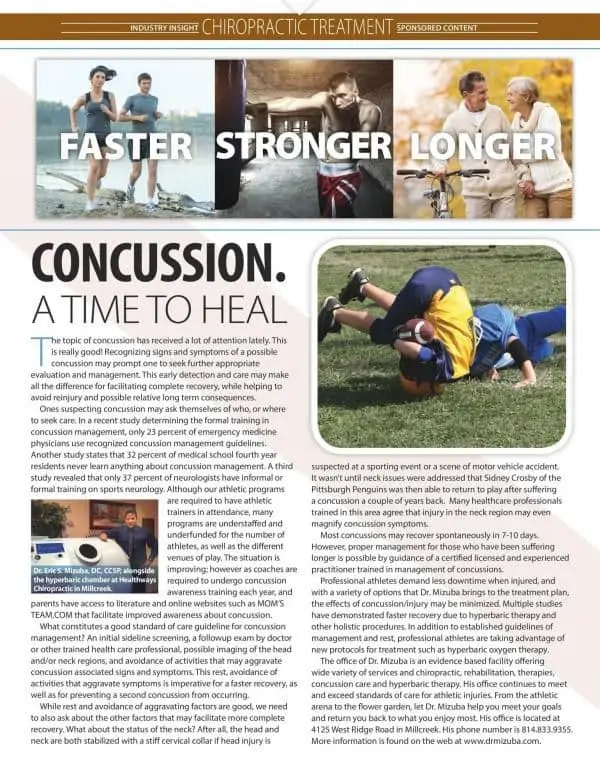 Concussion care at Healthways