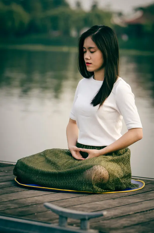 meditating woman