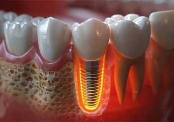 mature white couple smiling outdoors by trees and lake, Shelby Twp, MI dental implants