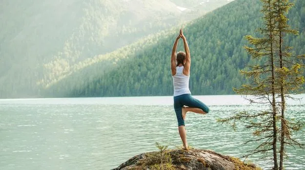 yoga by moutains