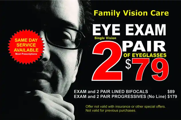 Eye Examination and 2 pair of glasses