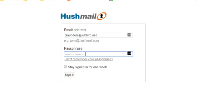 husmail login screen