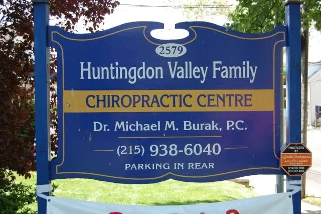 Huntington Valley Chiropractic Center Sign