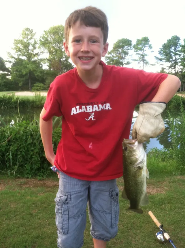 Avery with fish