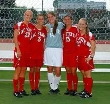 Dr Abbie Swank with her N.C. State Soccer Teammates