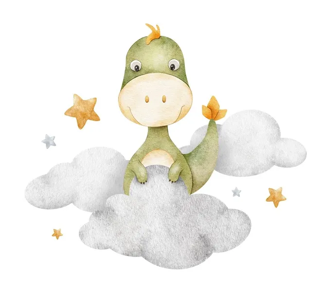 dinosaur on a cloud
