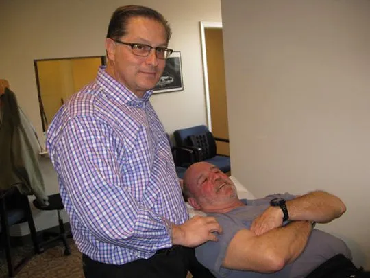 Doctor working with patient