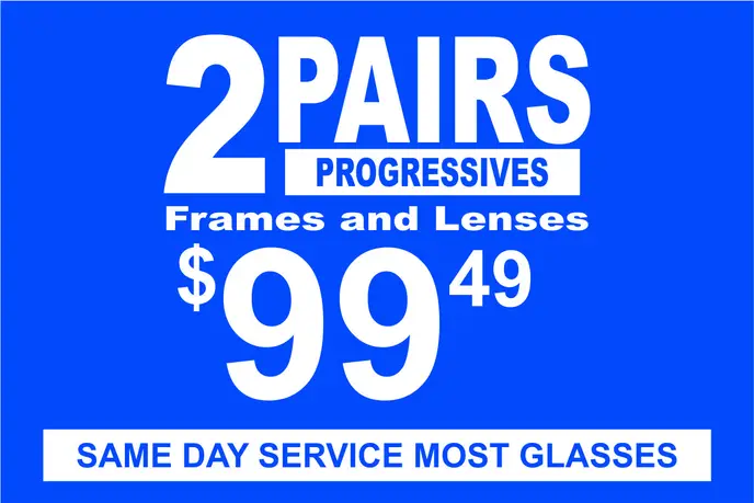 99 for two pairs of glasses online