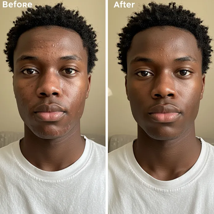 Before after acne
