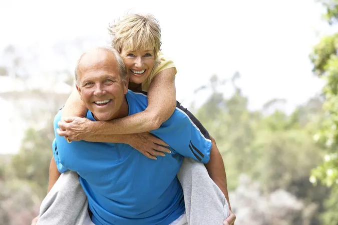 woman holding onto her husband's back