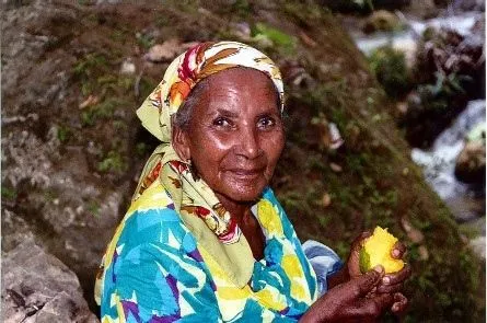 Dominican Lady with Mango