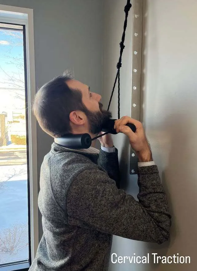 patient using traction