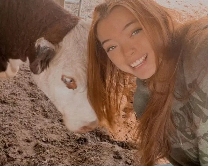Tanya with Cow