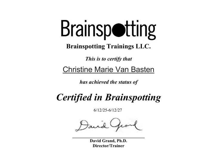 brainspotting certificate