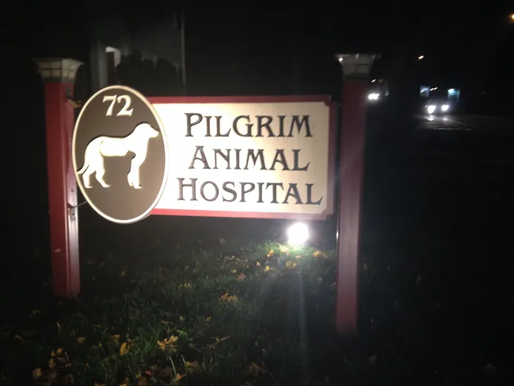 Sign at night