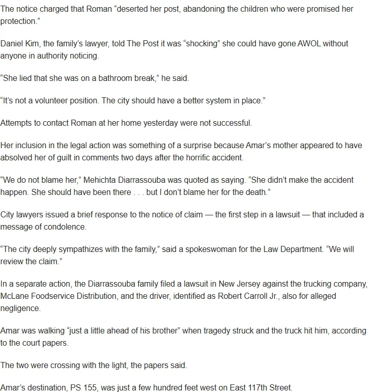 Daniel Kim, the family’s lawyer, told The Post it was “shocking” she could have gone AWOL without anyone in authority noticing.