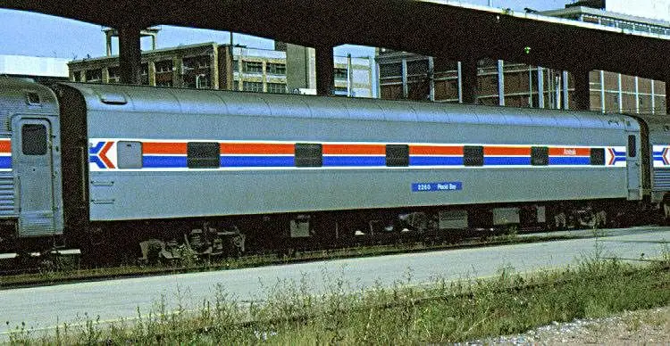 Side view of train car