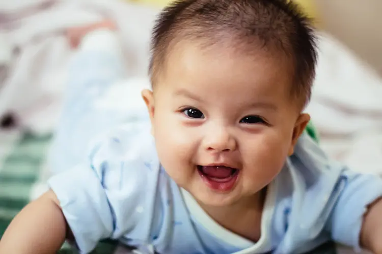 infant smiling