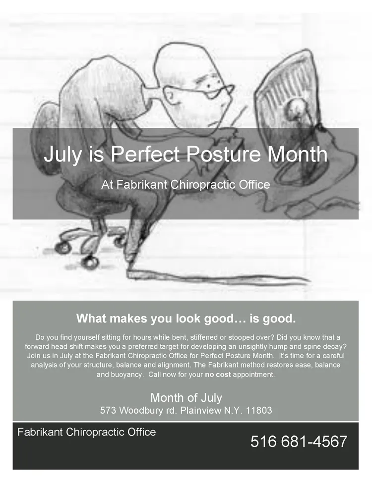 Plainview Chiropractor | Plainview chiropractic Perfect Posture Month |  NY |