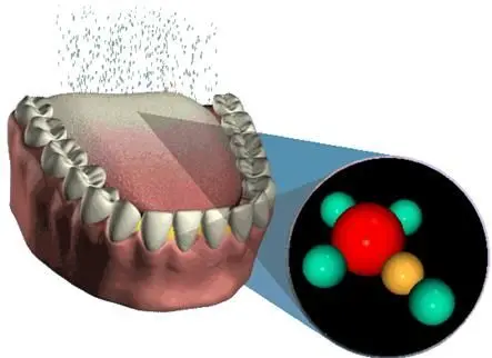 illustration of mouth with bacteria on tongue causing bad breath, periodontist Mahwah, NJ