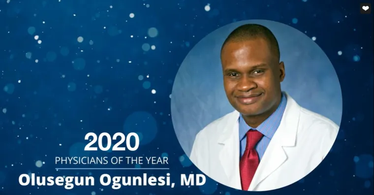 Dr. Ogunlesi Physican of the Year reward