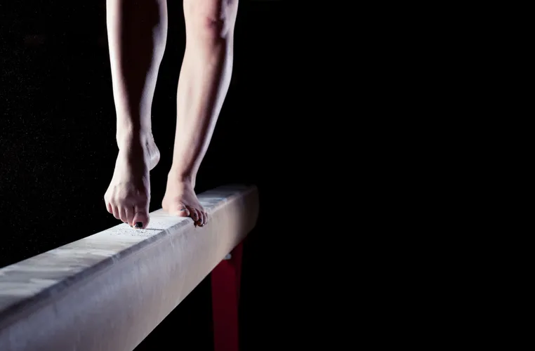 gymnast on beam