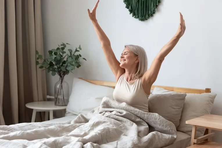 Woman enjoying a good night's rest