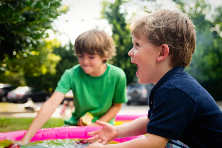 two children playing