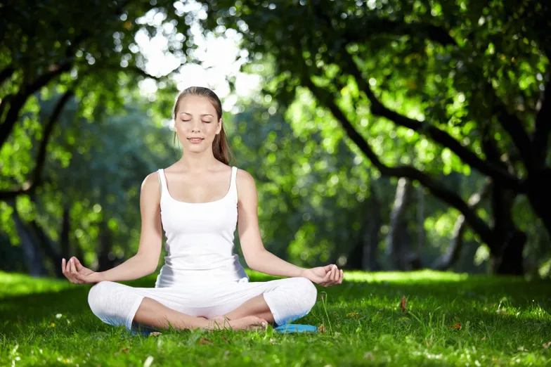 Woman practicing yoga