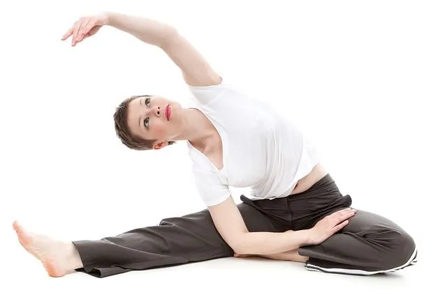 Woman stretching