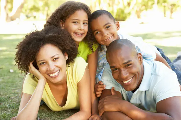 Family smiling