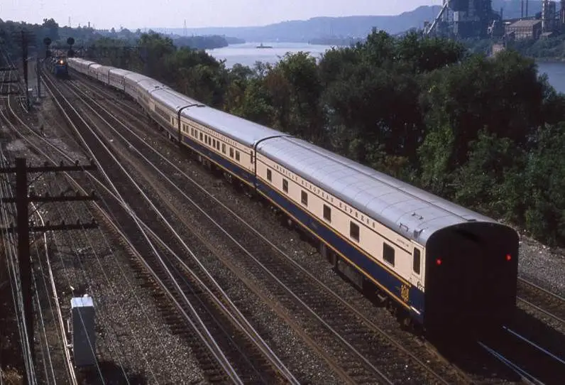 Aerial view of train