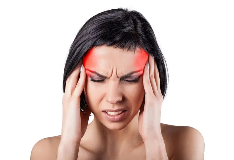 woman with a headache