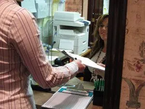 Check-in desk