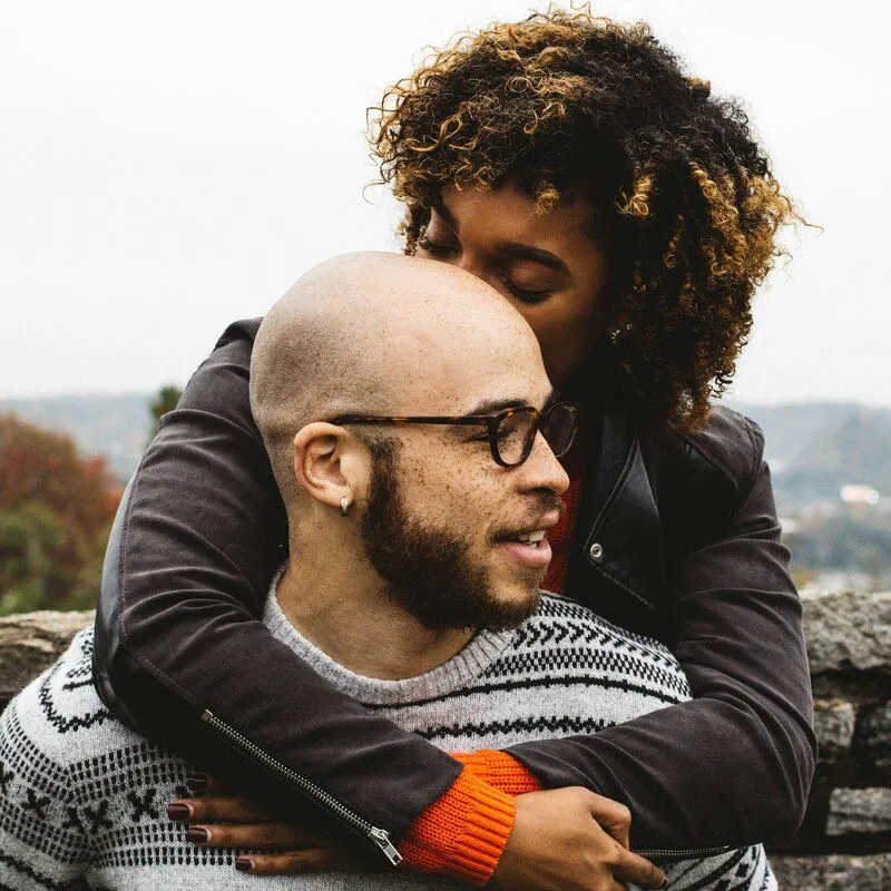 couple embracing