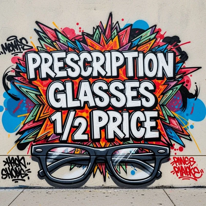 Prescription Glasses 1/2 Price
